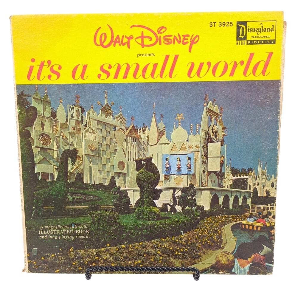 Walt Disney Presents It's a Small World Vinyl LP ST-3925 Disneyland Record Book